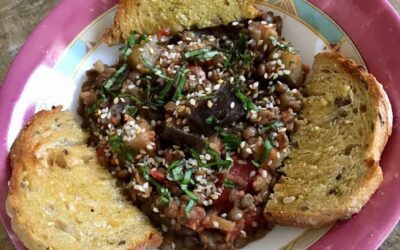 Râgout de lentilles aux aubergines